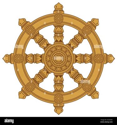 Dharma Chakra Wheel: Mystical Geometric Patterns and Radiant Gold Symbolism!