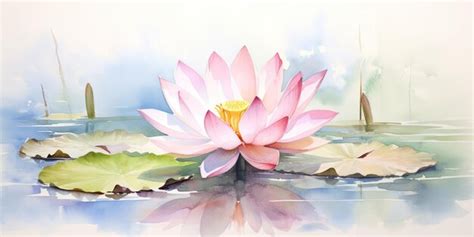  Lotus Pond Reflections Enchanting Watercolors Capturing Tranquil Zen and Ephemeral Beauty